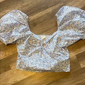 Sim & Sam Floral Puff Sleeve Top XL